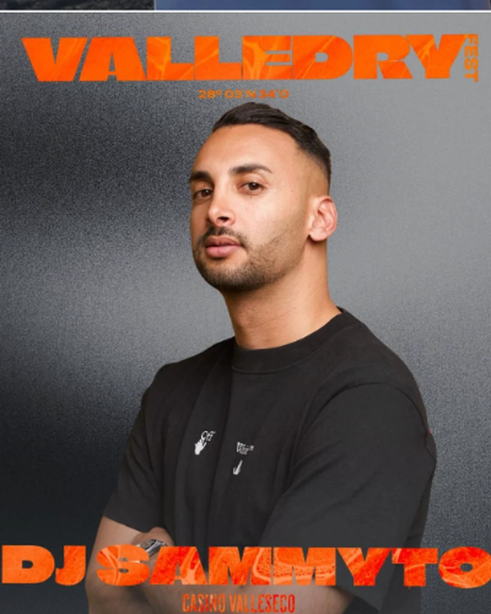 Cartel oficial de DJ Sammyto en Valledry Fest 2025